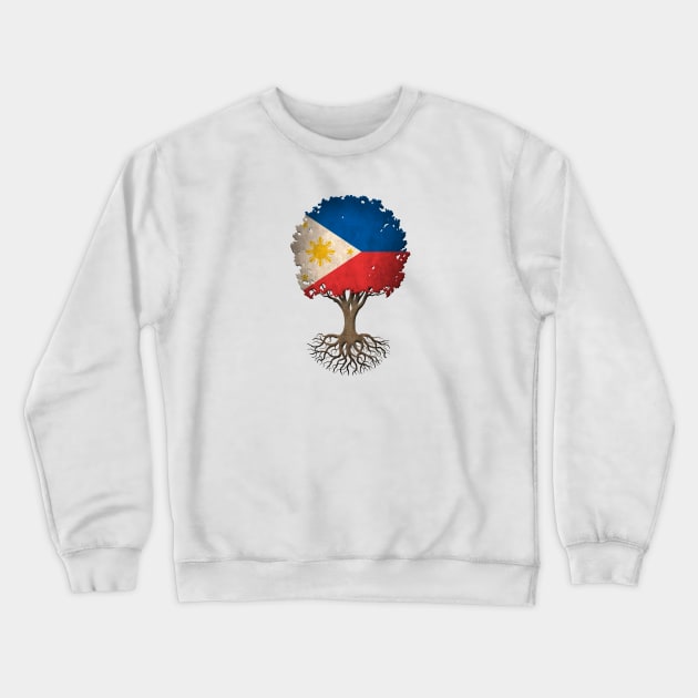 Tree of Life with Filipino Flag Crewneck Sweatshirt by jeffbartels